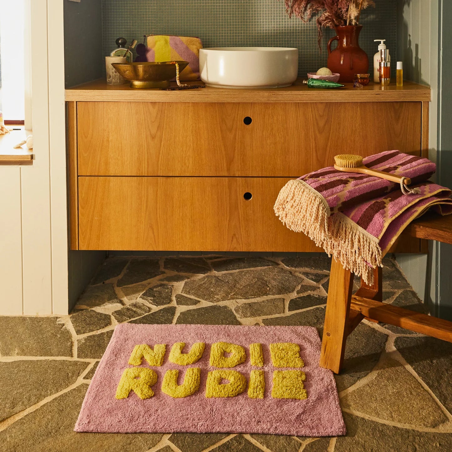 Nudie Rudie Bath Mat Mini Mauve