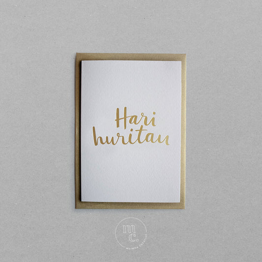 Hari huritau:  Happy Birthday, Happy Anniversary Card