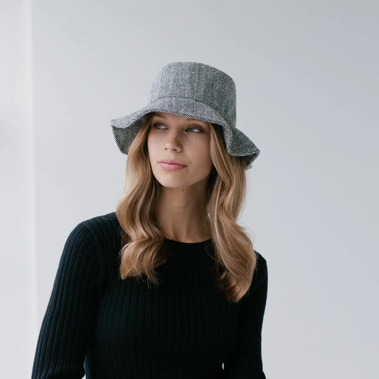 Wool Bucket Hat Herringbone