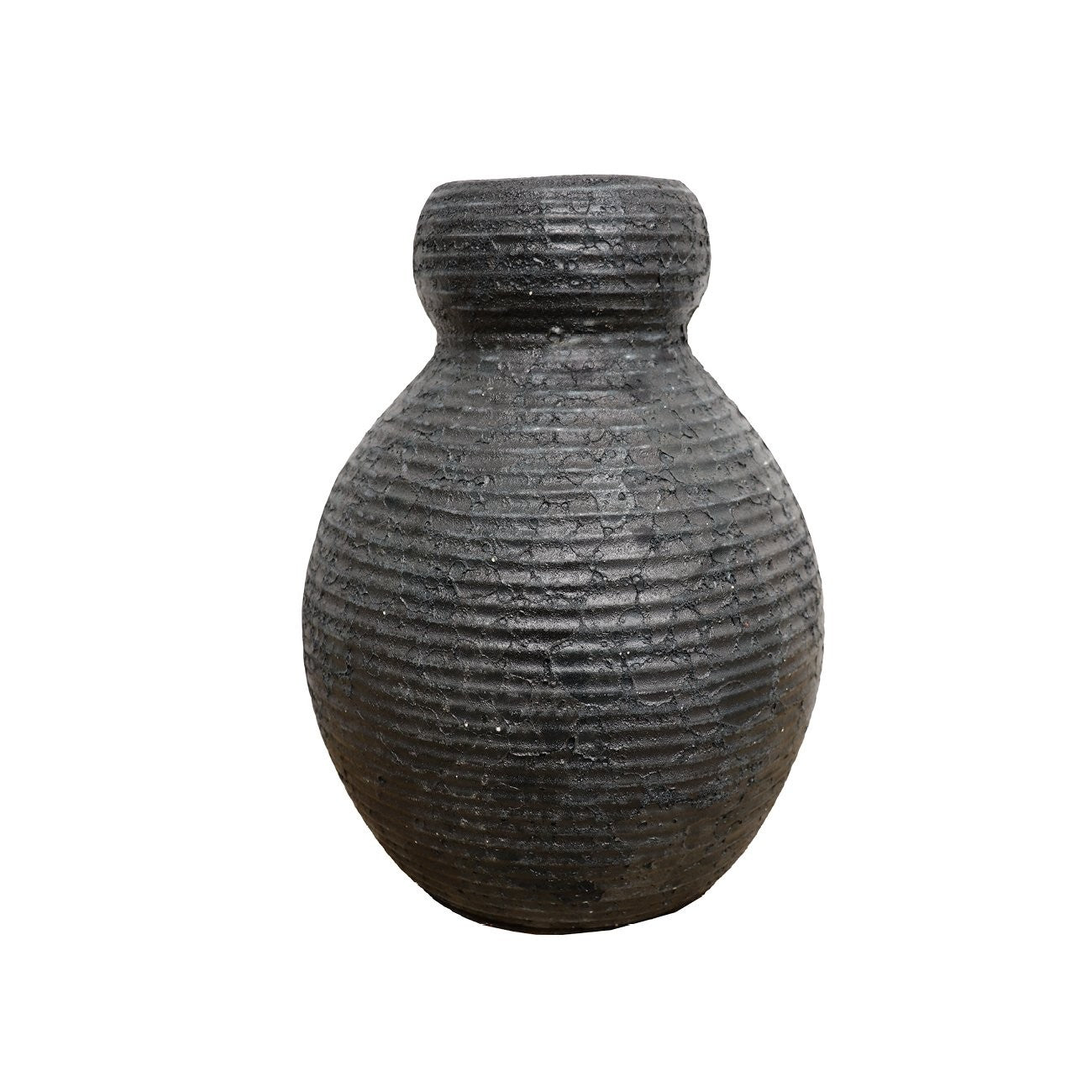 Earthenware Waisted Vessel Black