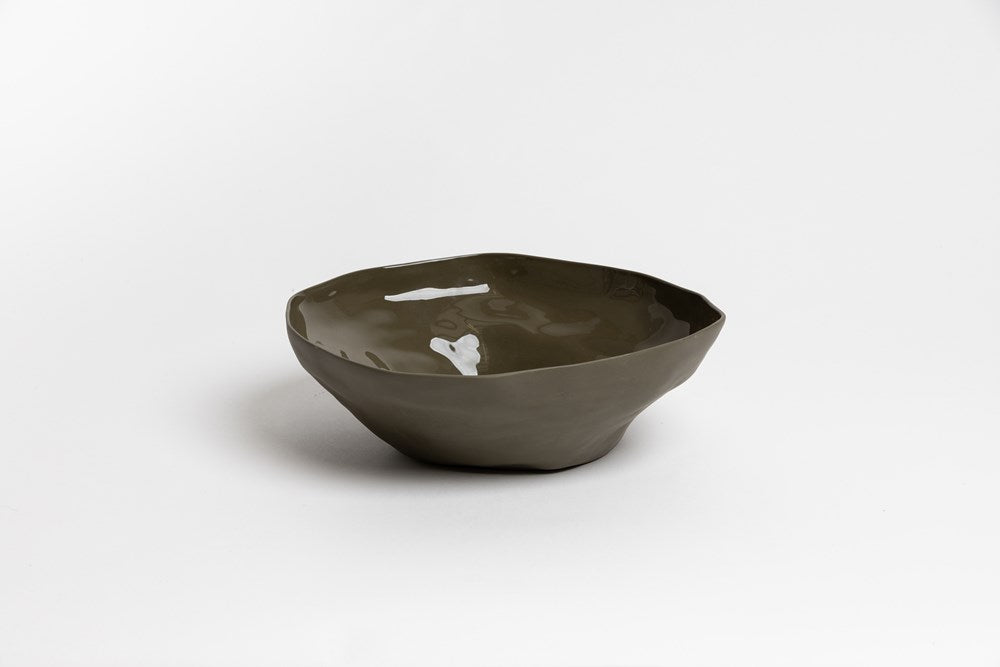 Haan Serving Bowl Medium Olive Green | NED Collections