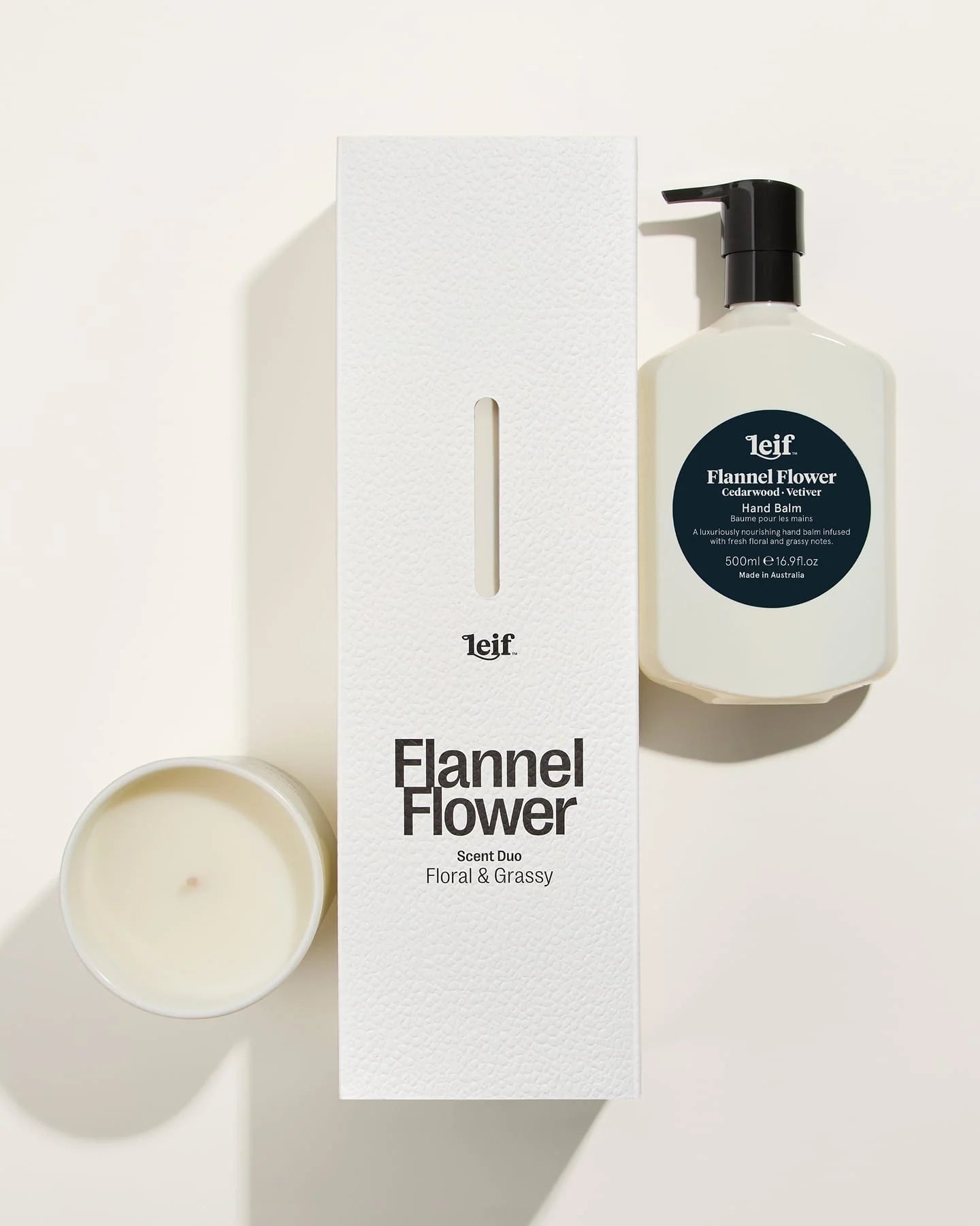 Flannel Flower Candle & Hand Balm Duo