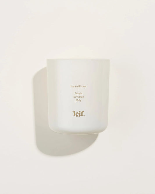 Flannel Flower Candle