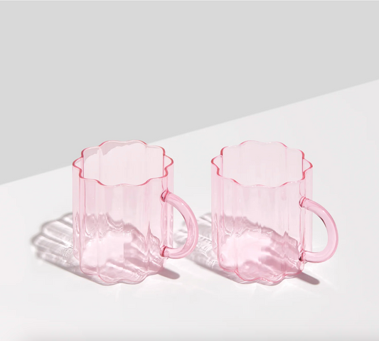 Wave Mug Set Pink | Fazeek
