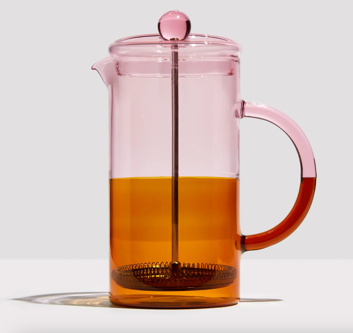 Two Tone Coffee Plunger Pink | Fazeek