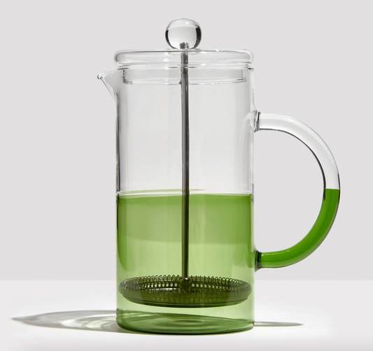 Two Tone Coffee Plunger Green