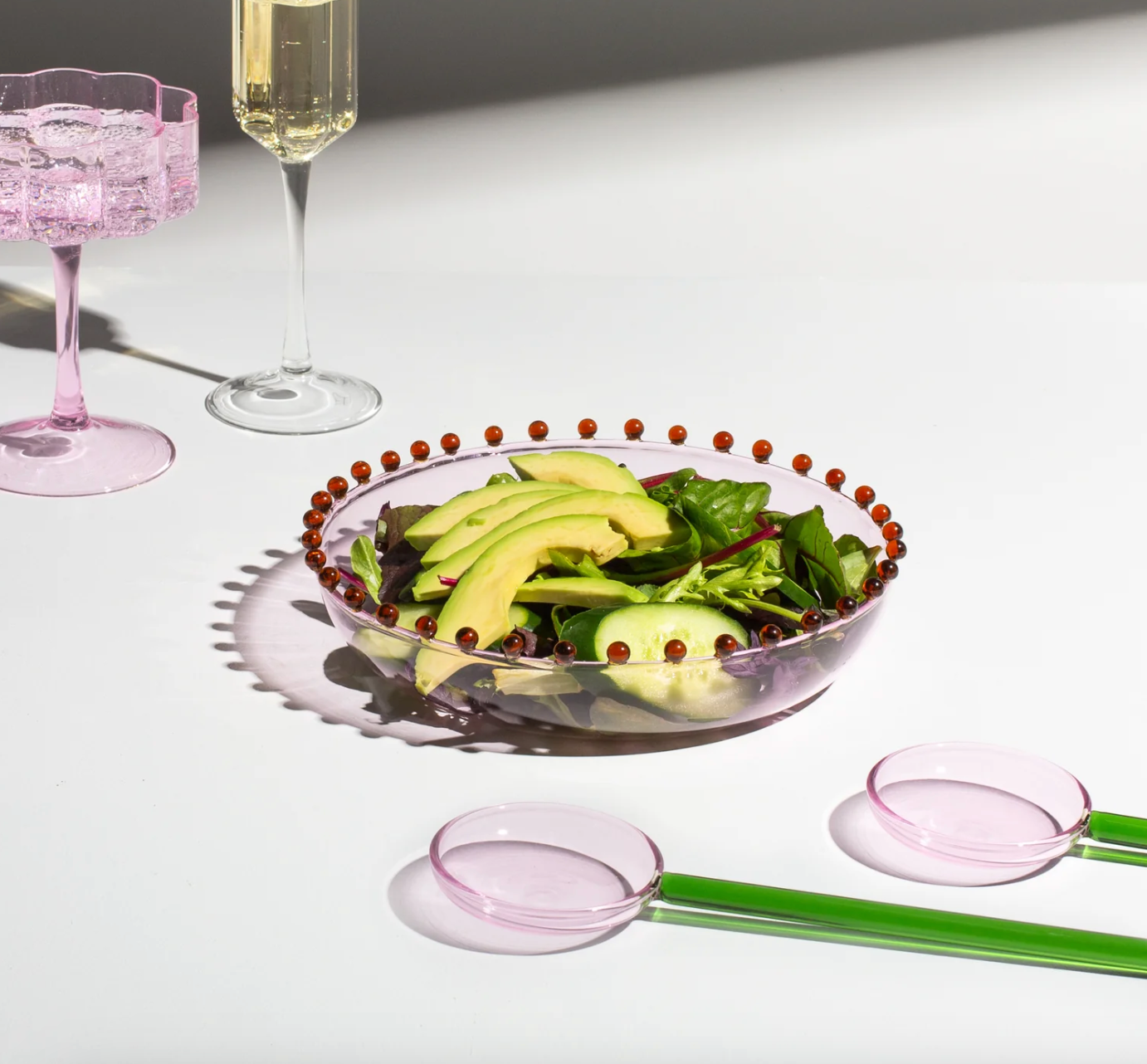 Salad Servers Lilac & Teal | Fazeek