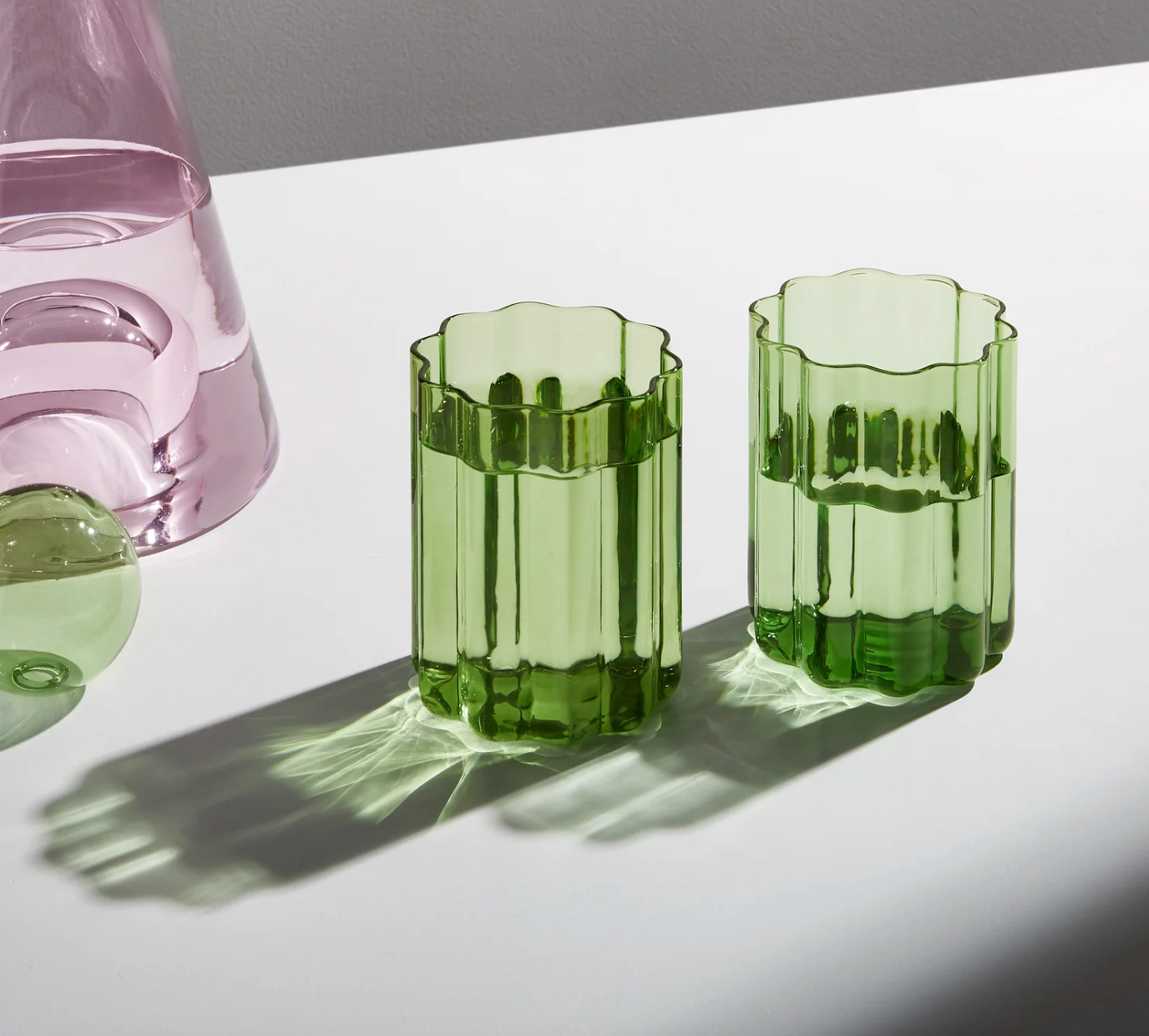 Wave Glass Set Green | Fazeek