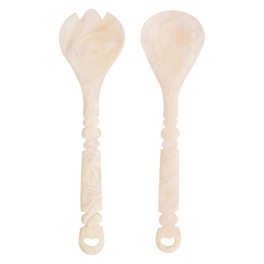 Wilkie Salad Servers Vanilla